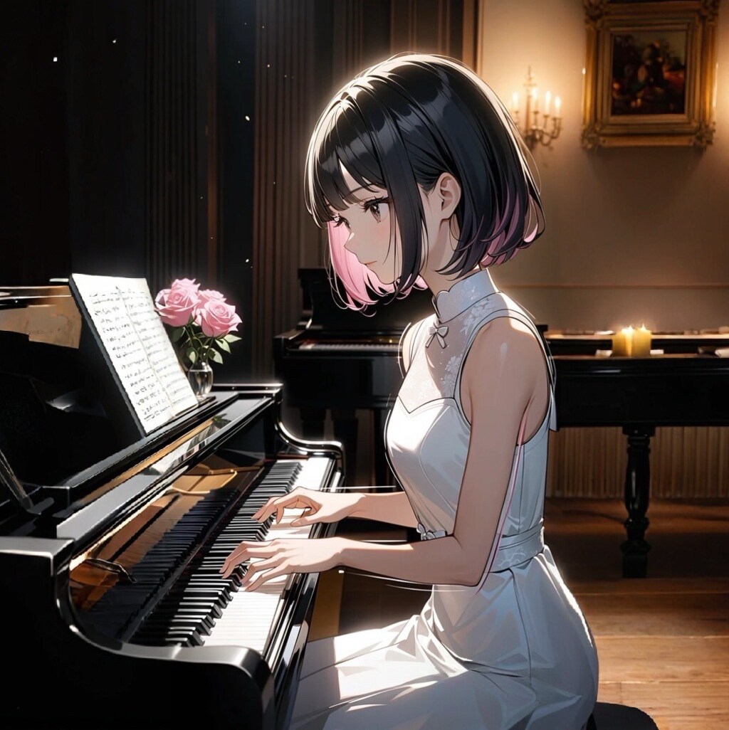 ピアノを弾く女の子