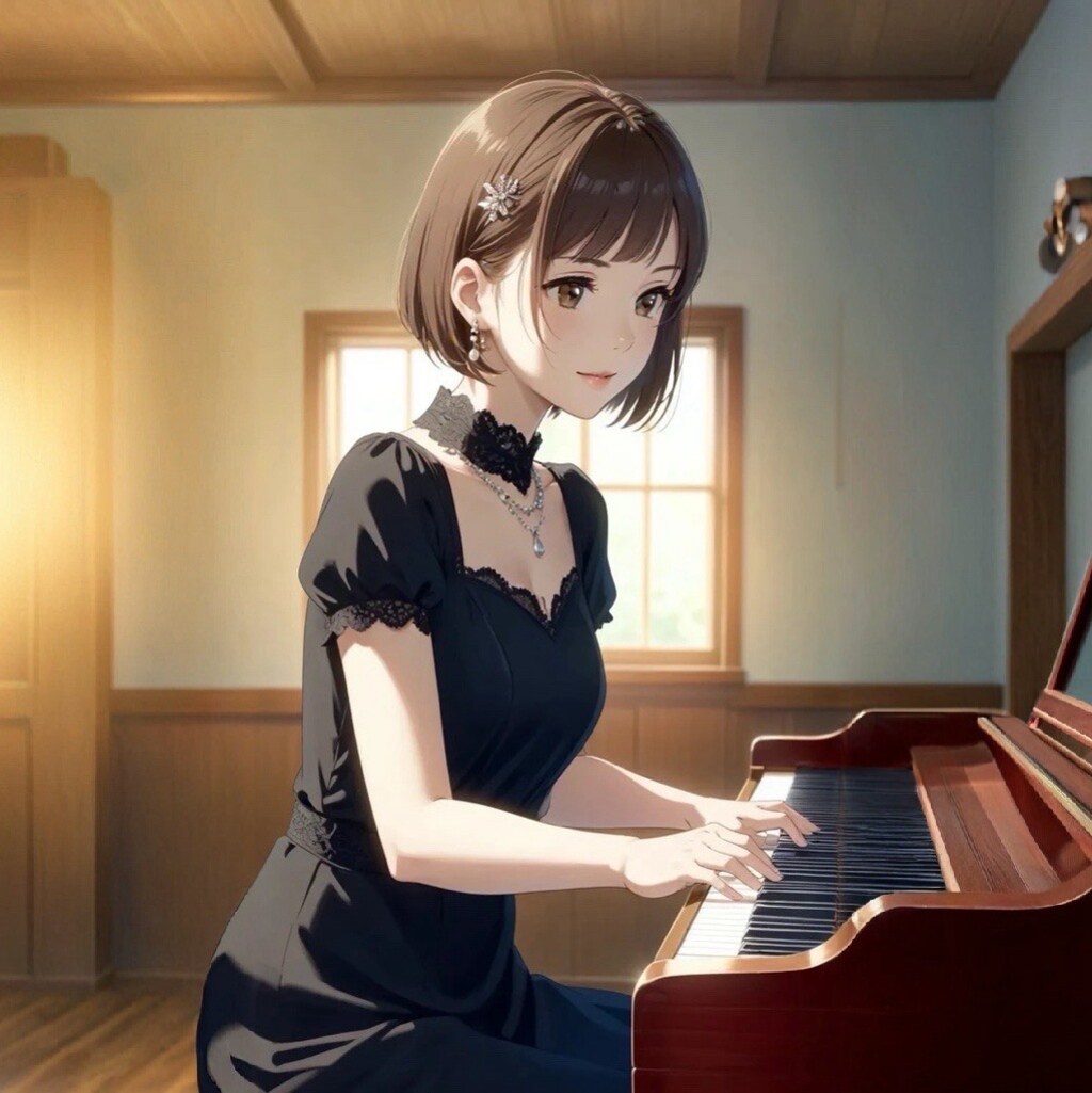 ピアノを弾く女の子