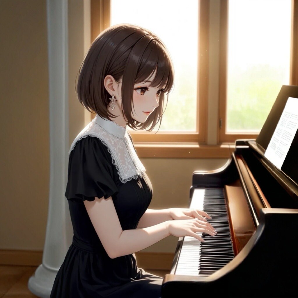 ピアノを弾く女の子