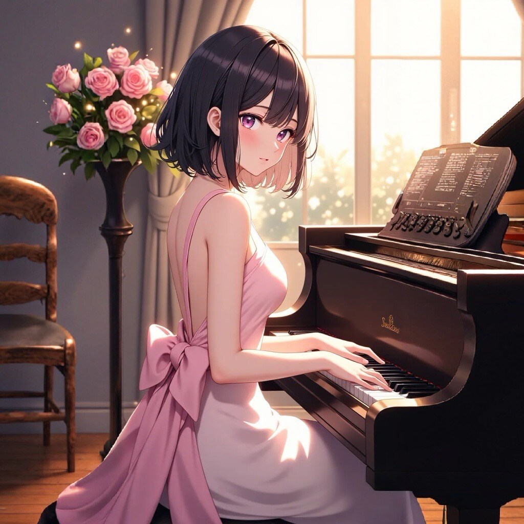 ピアノを弾く女の子