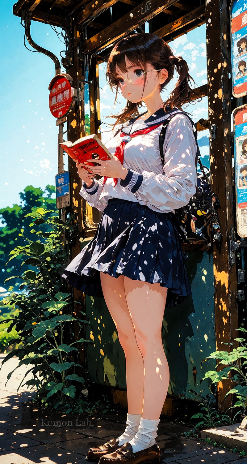 バスを待つ２