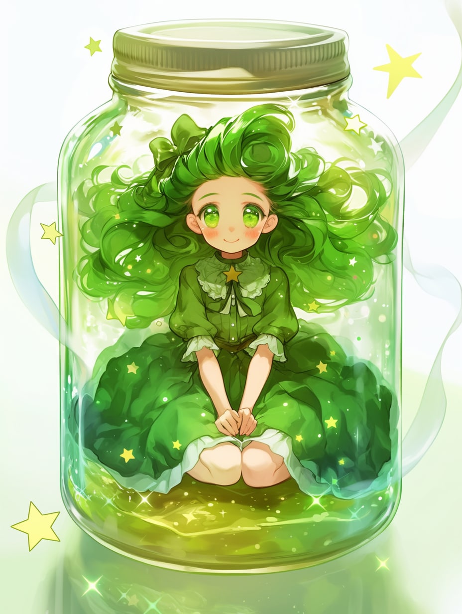 「瓶詰の少女」碧47 | の人気AIイラスト・グラビア