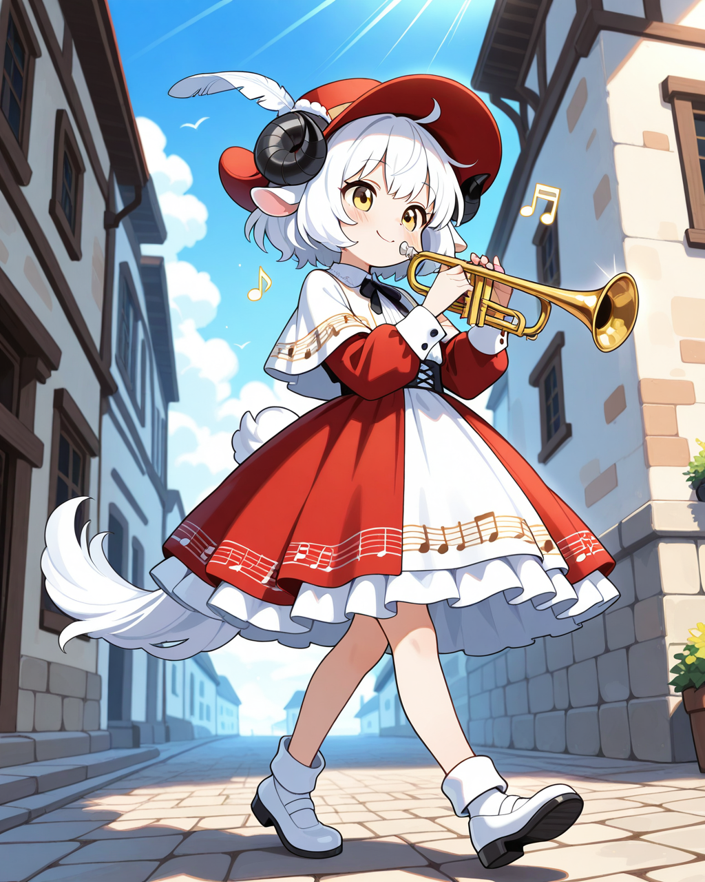 ラッパを吹くメイちゃん