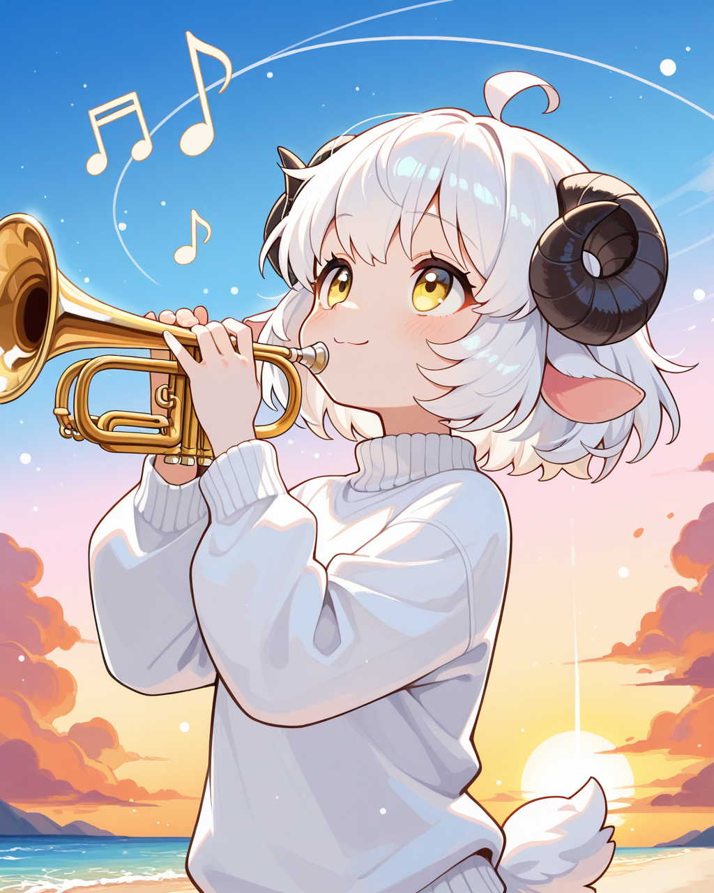 ラッパを吹くメイちゃん