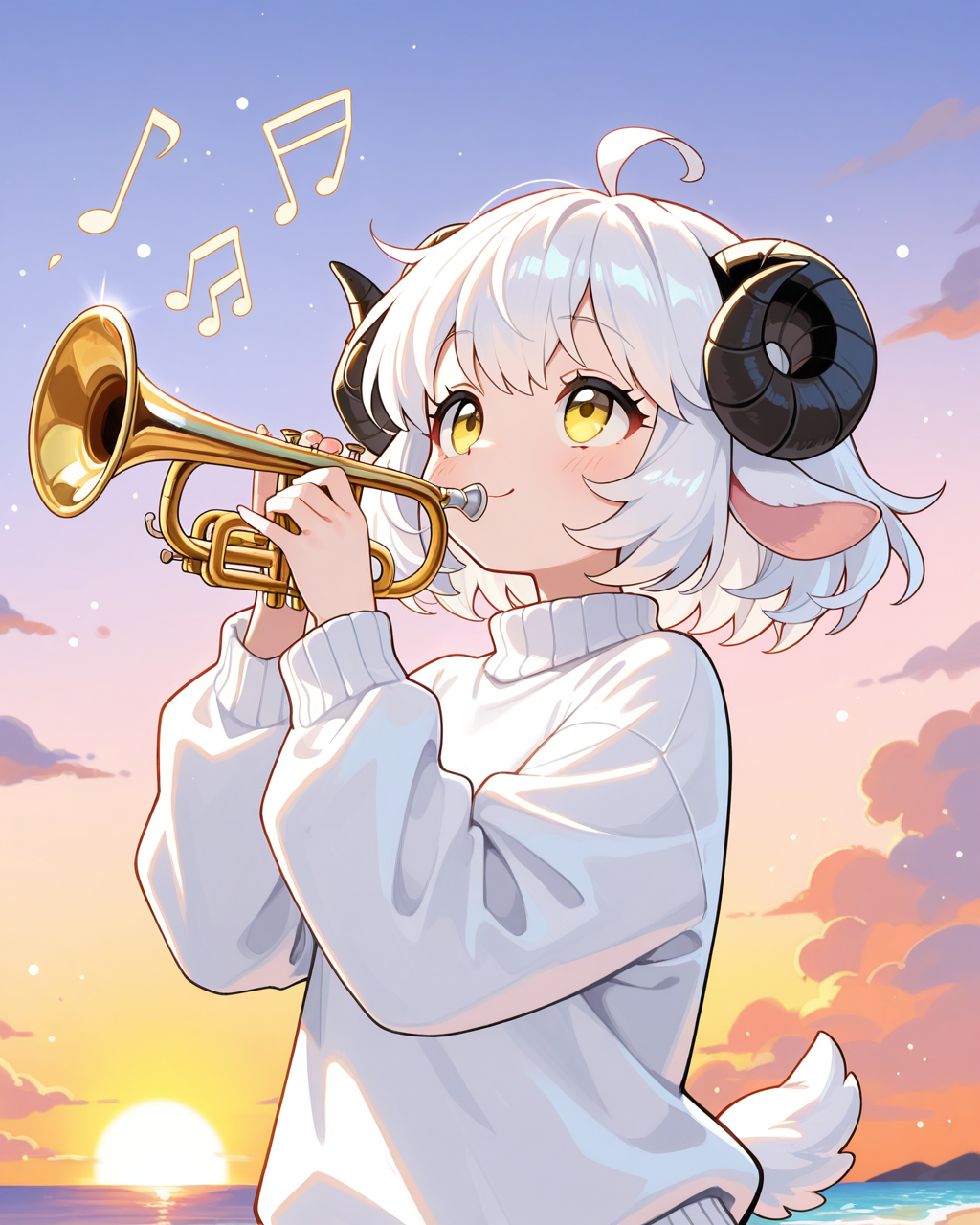 ラッパを吹くメイちゃん