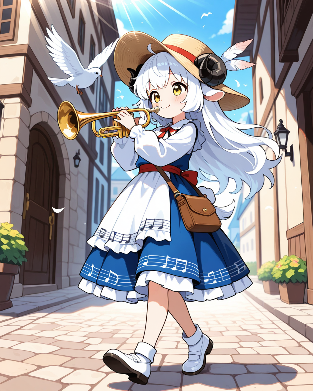 ラッパを吹くメイちゃん