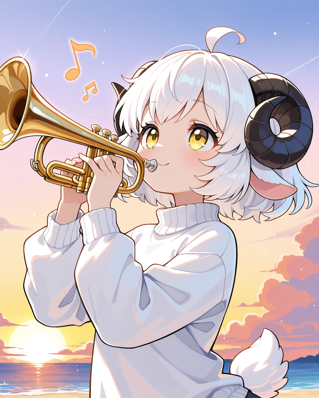 ラッパを吹くメイちゃん | の人気AIイラスト・グラビア