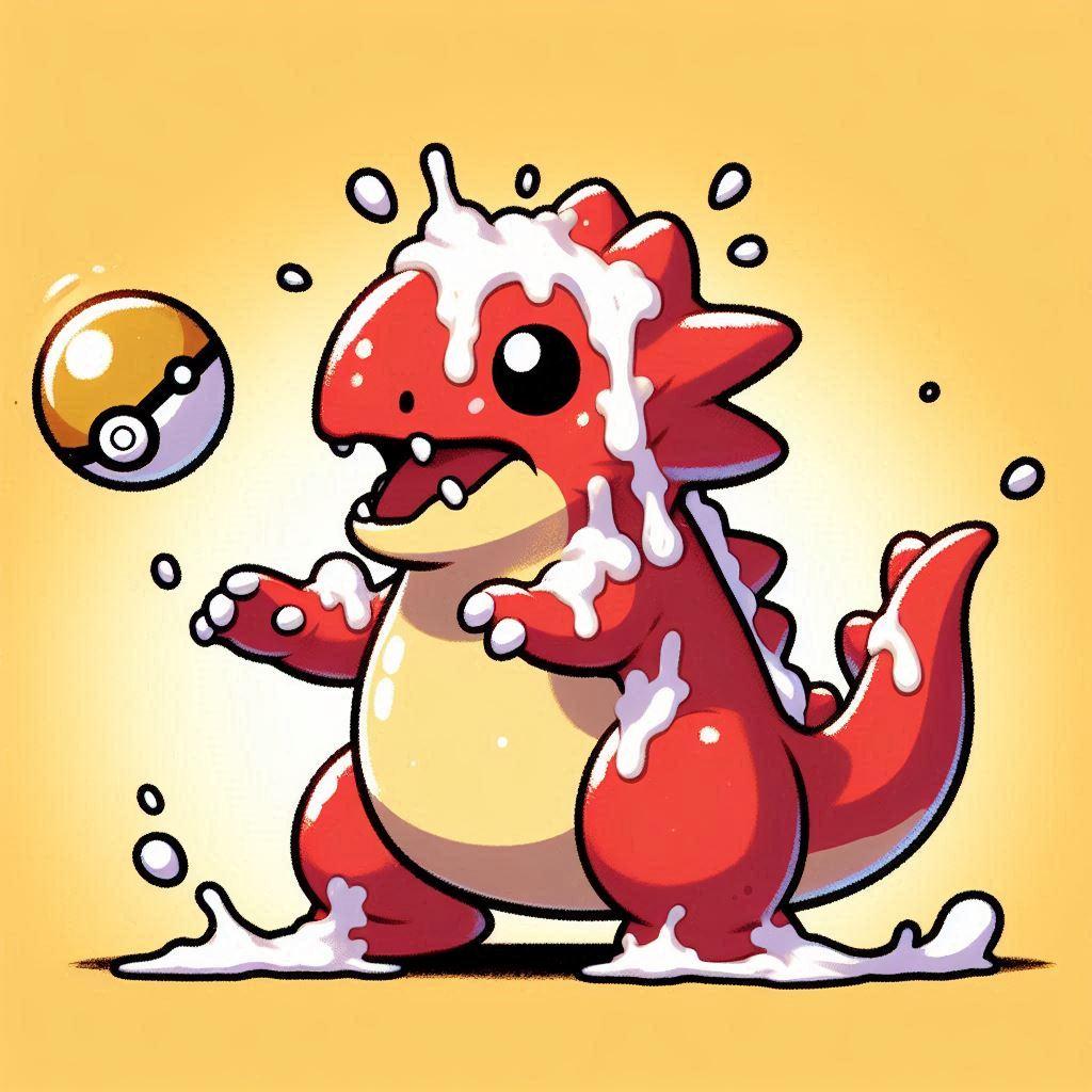 タマガネーのタマスプラッシュを食らって弱ったところを捕獲されそうにるタマゴン | の人気AIイラスト・グラビア