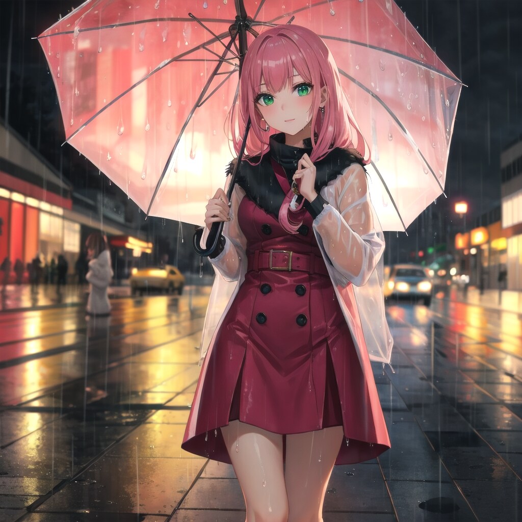 濡れた街に咲く薔薇