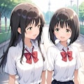 一緒に登校 2枚目