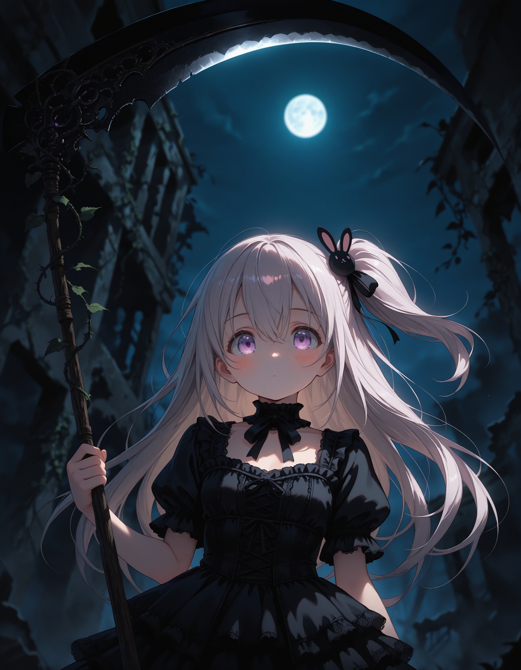 夜を刈る少女 | の人気AIイラスト・グラビア