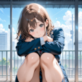 待ちぼうけ女子高生 4枚目