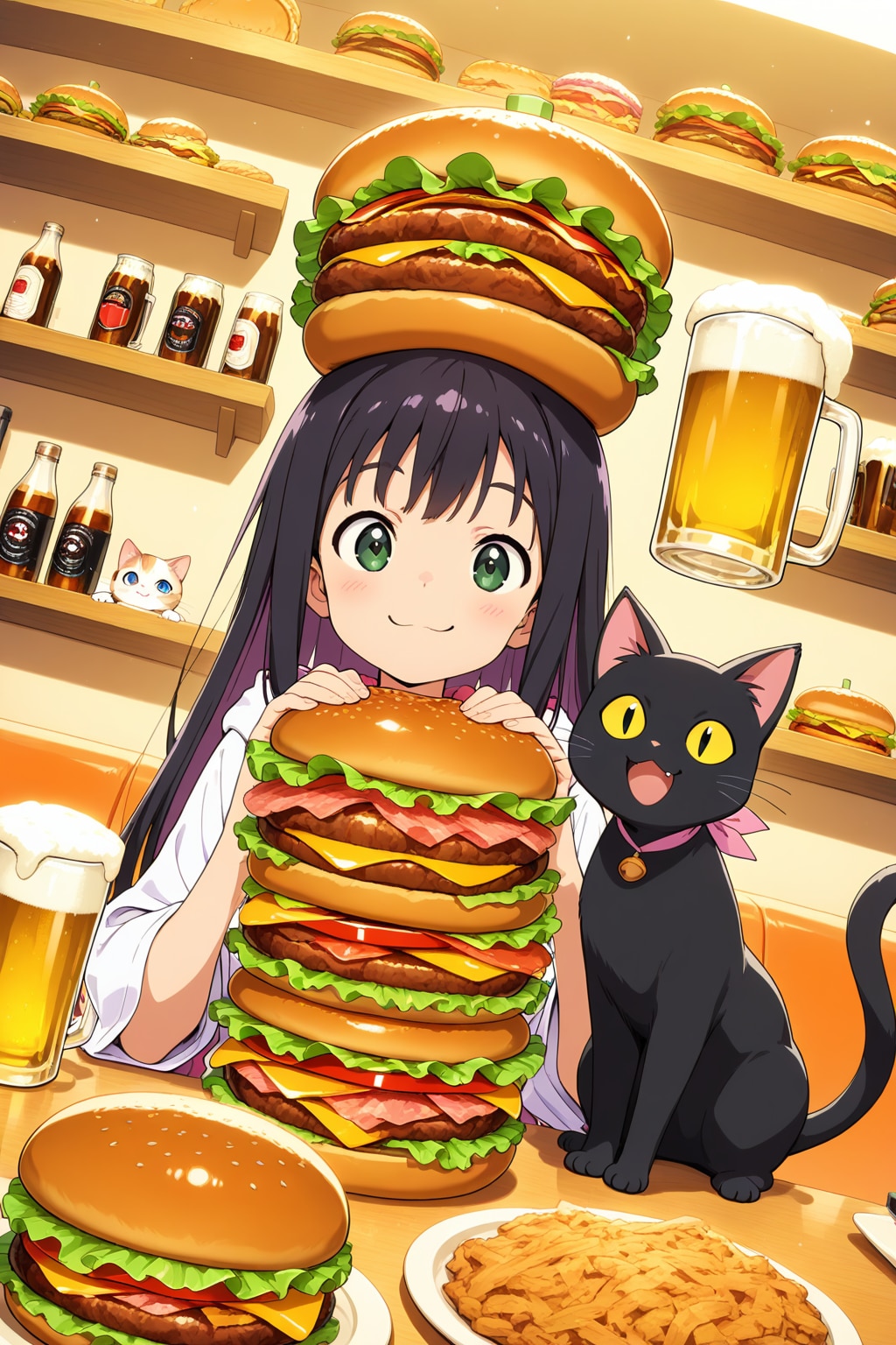ハンバーガー帝国の魔女と黒猫