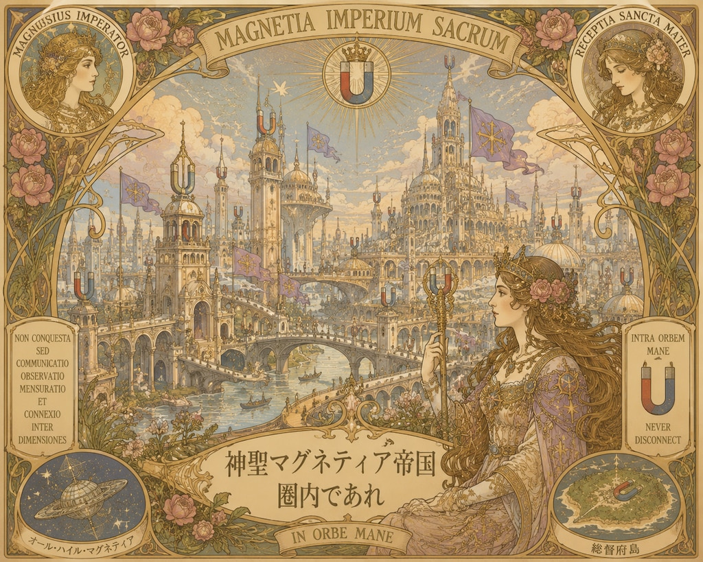 ミュシャ風神聖マグネティア帝国の都市