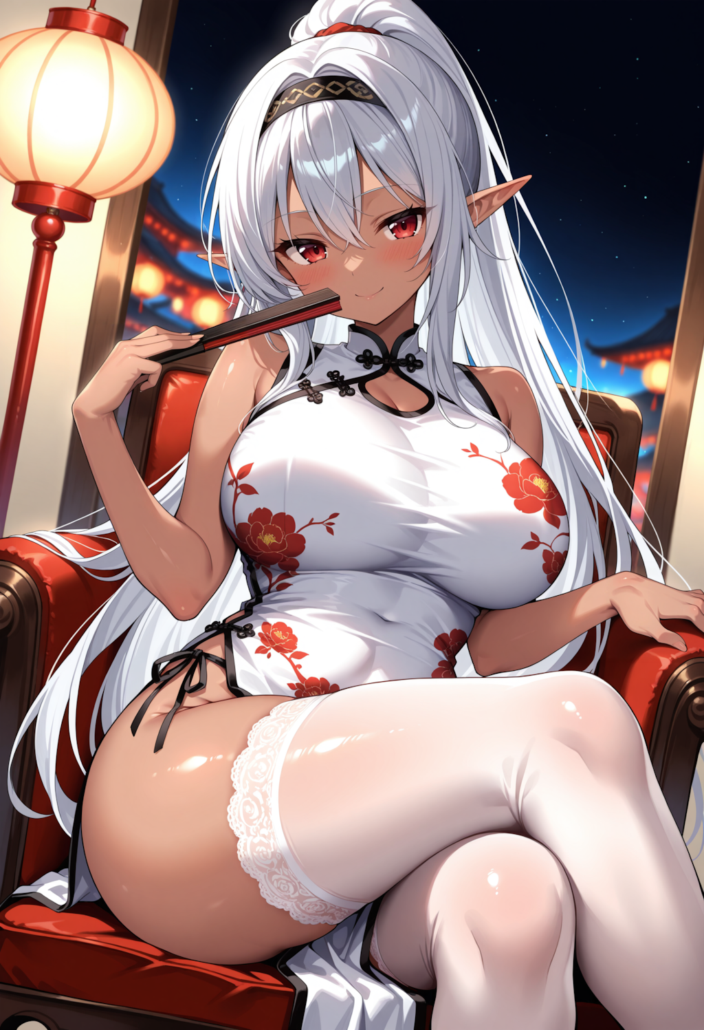 褐色エルフさん・チャイナドレス祭り