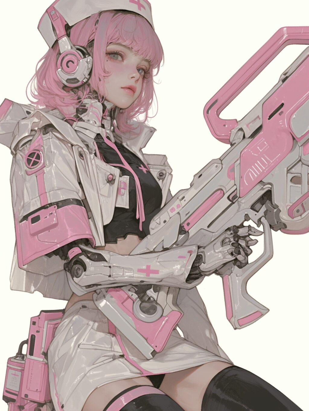 PiNK cyber nurse sci-fi mode