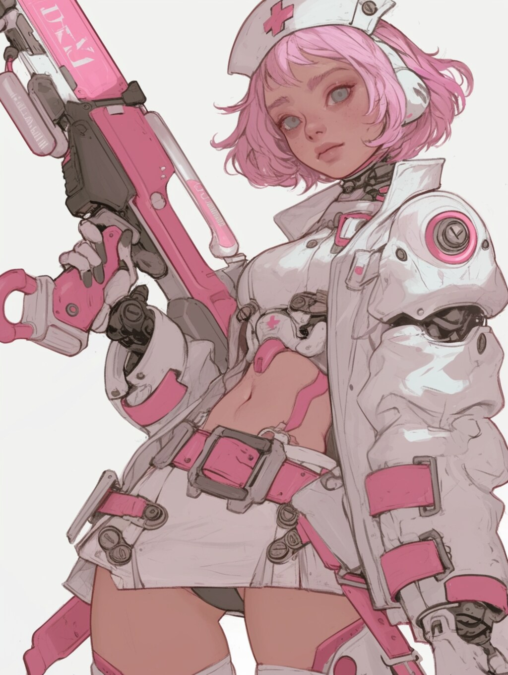 PiNK cyber nurse sci-fi mode