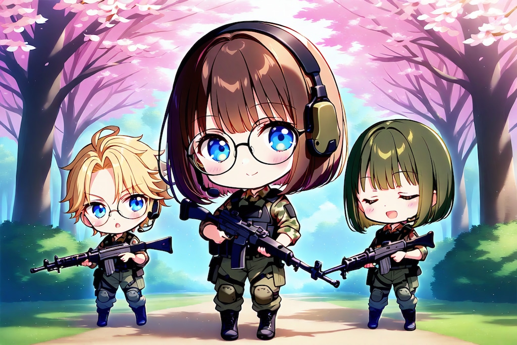 おかっぱ小隊(チビキャラver.)