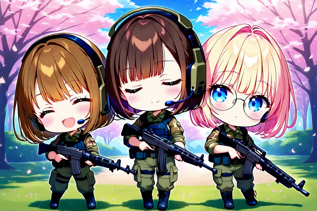 おかっぱ小隊(チビキャラver.)