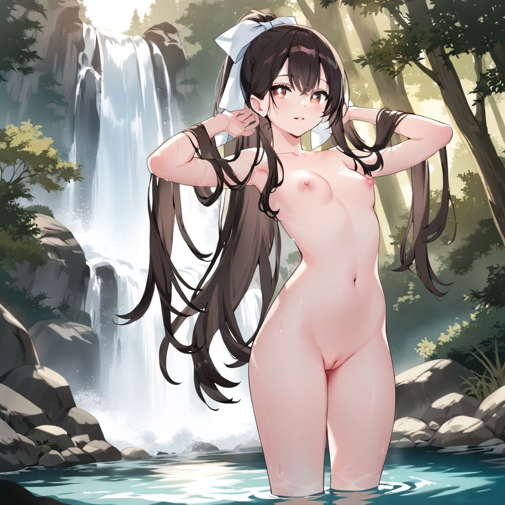 お風呂が無いから人気の無い所で水浴び