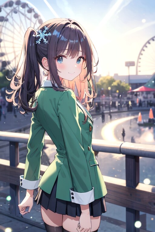 黒髪ロングでブレザーの少女４ | の人気AIイラスト・グラビア