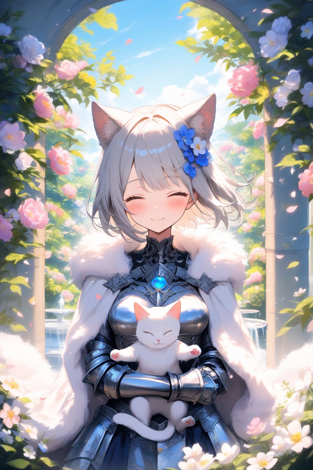 お花いっぱいねこみみナイトさん