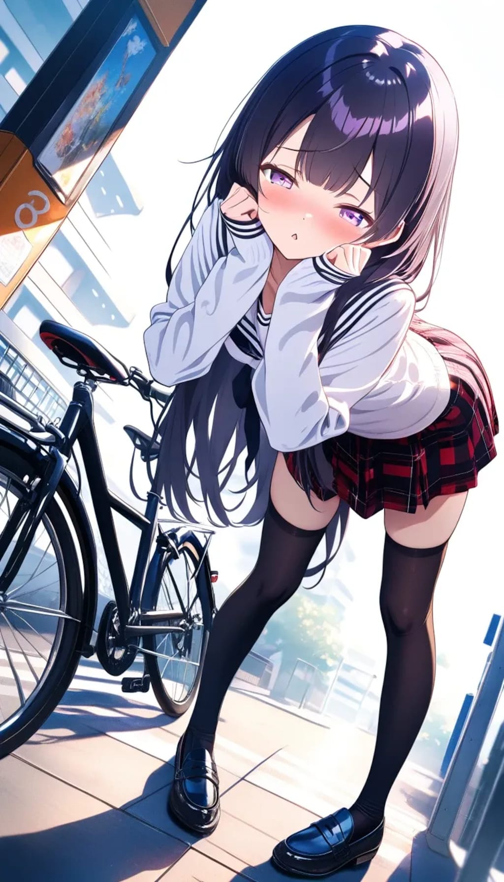 激寒い日の朝『ああああっ！　サドルが凍ってるううううーっ！？　お尻がーっ！！』カイリ（妹ちゃん）