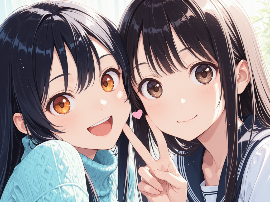 黒髪ちゃん×ふうちゃん