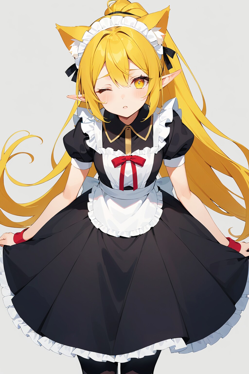 金髪アナザー(ウインク？こうか？もうやめない？やめましょうよ…)_20240804 | の人気AIイラスト・グラビア