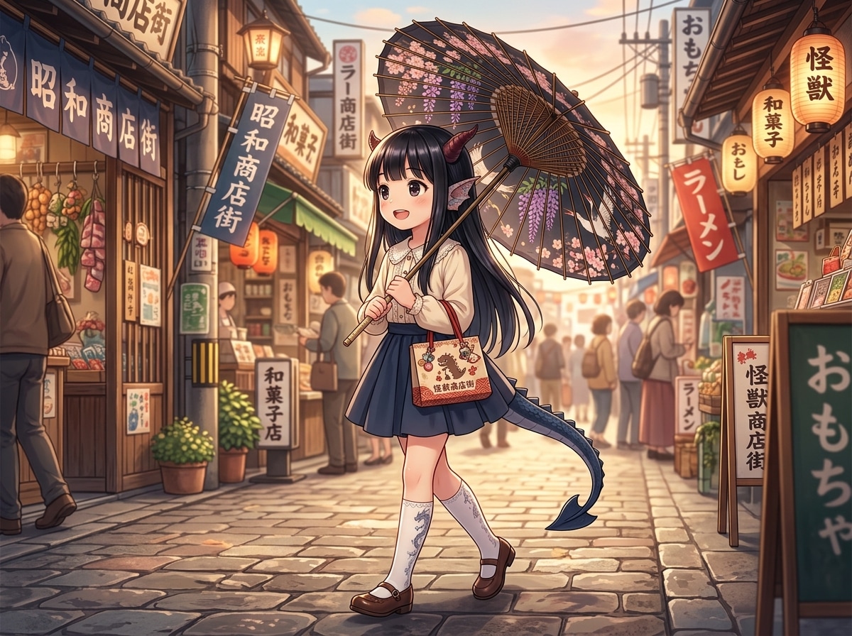 商店街でみつけたお気に入りの日傘