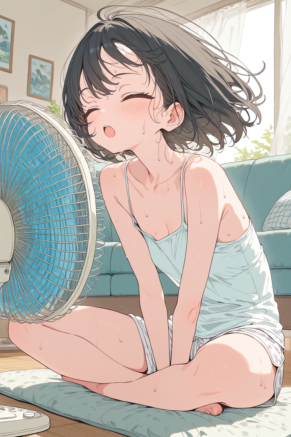 暑い～
