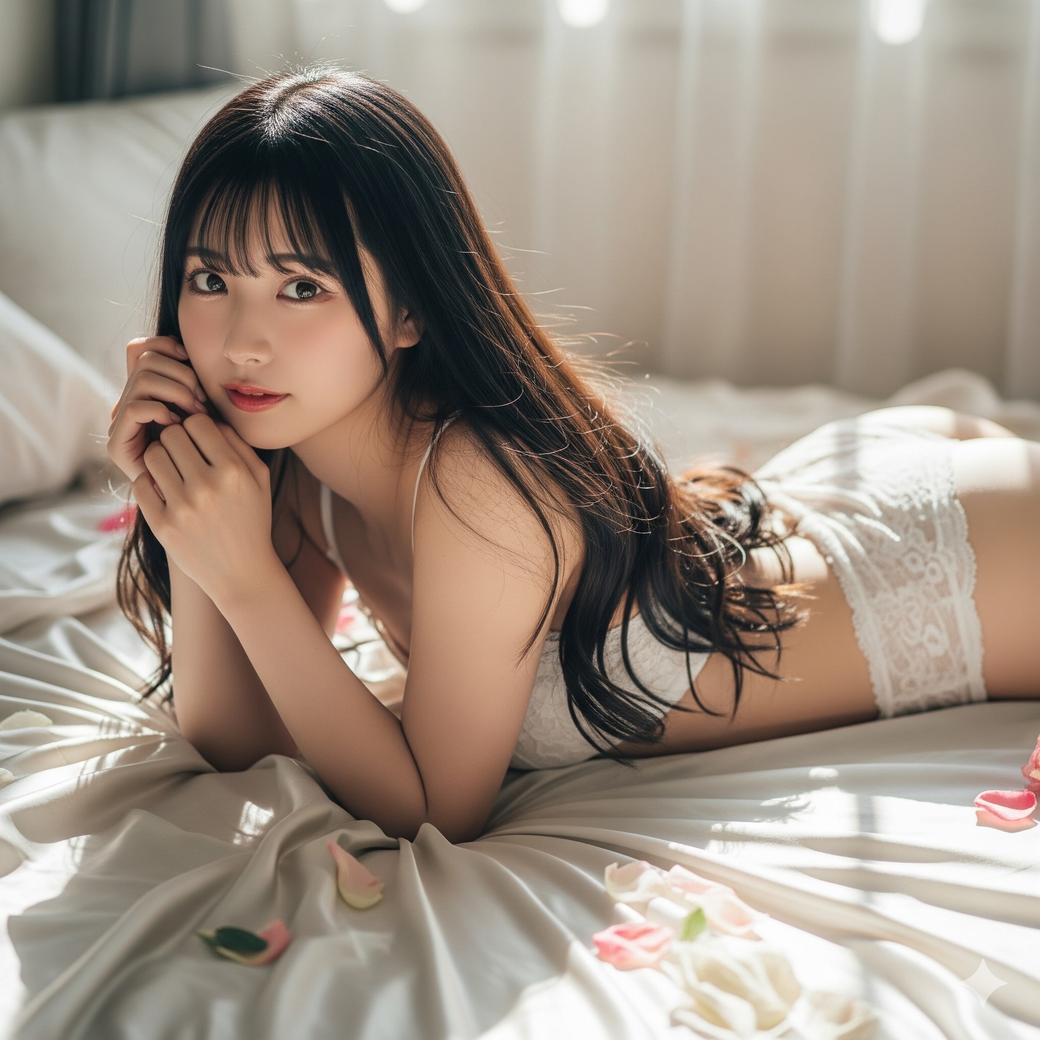 Lingerie　lace brassiere & shorts