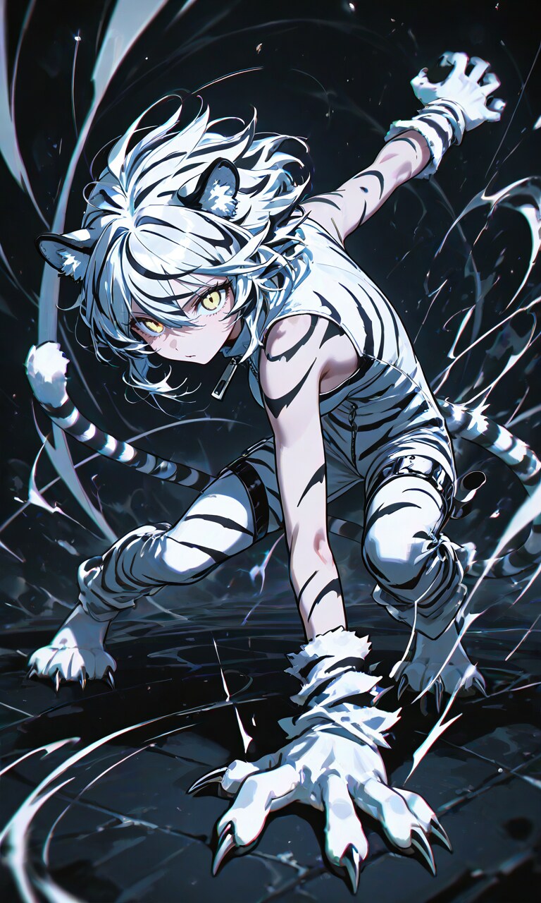 白虎娘 | の人気AIイラスト・グラビア