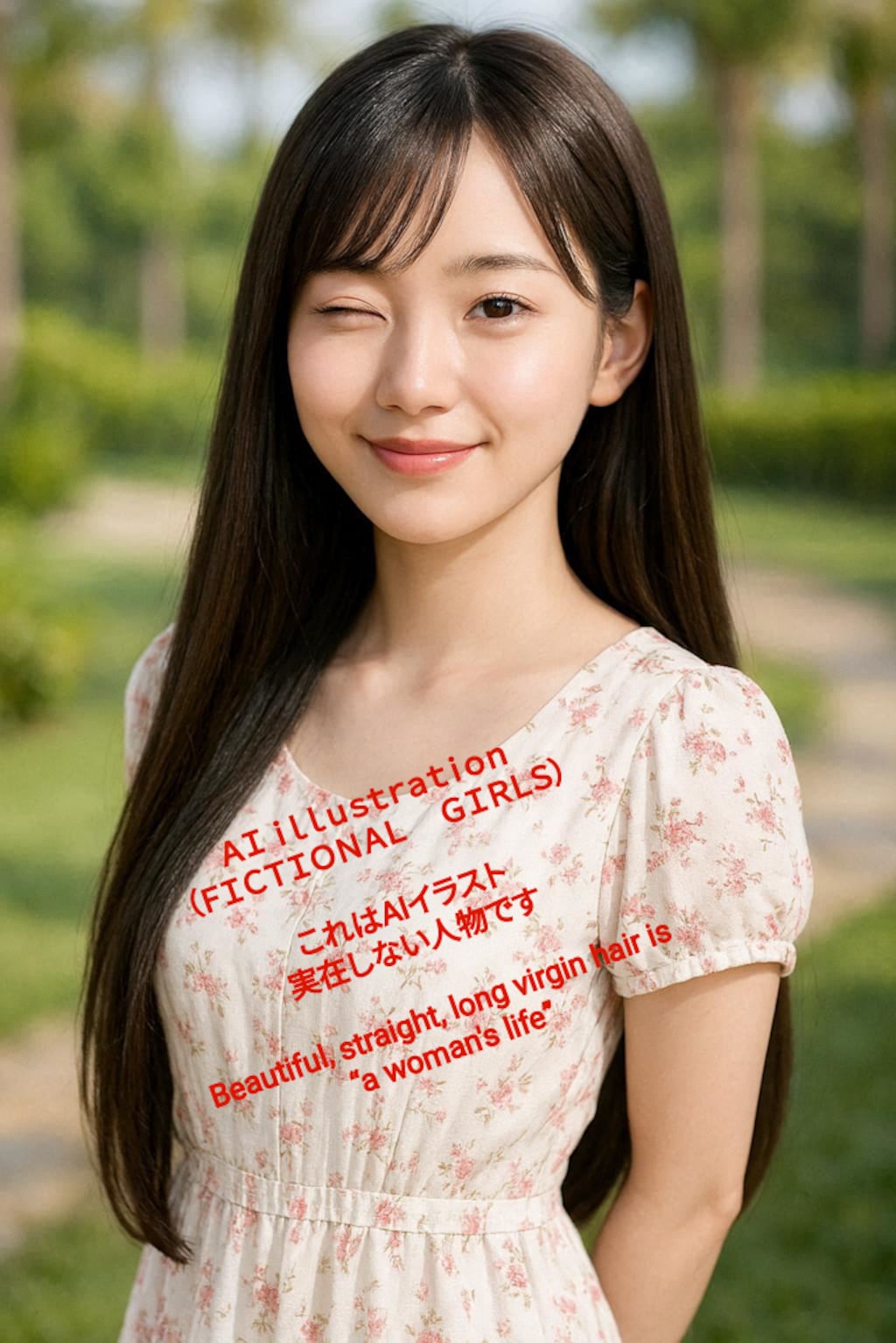 ウインクのバージンヘア美少女