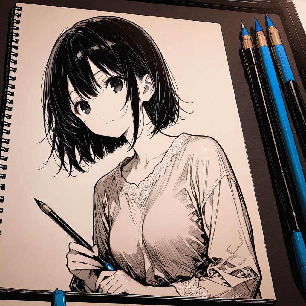 鉛筆画風 | の人気AIイラスト・グラビア