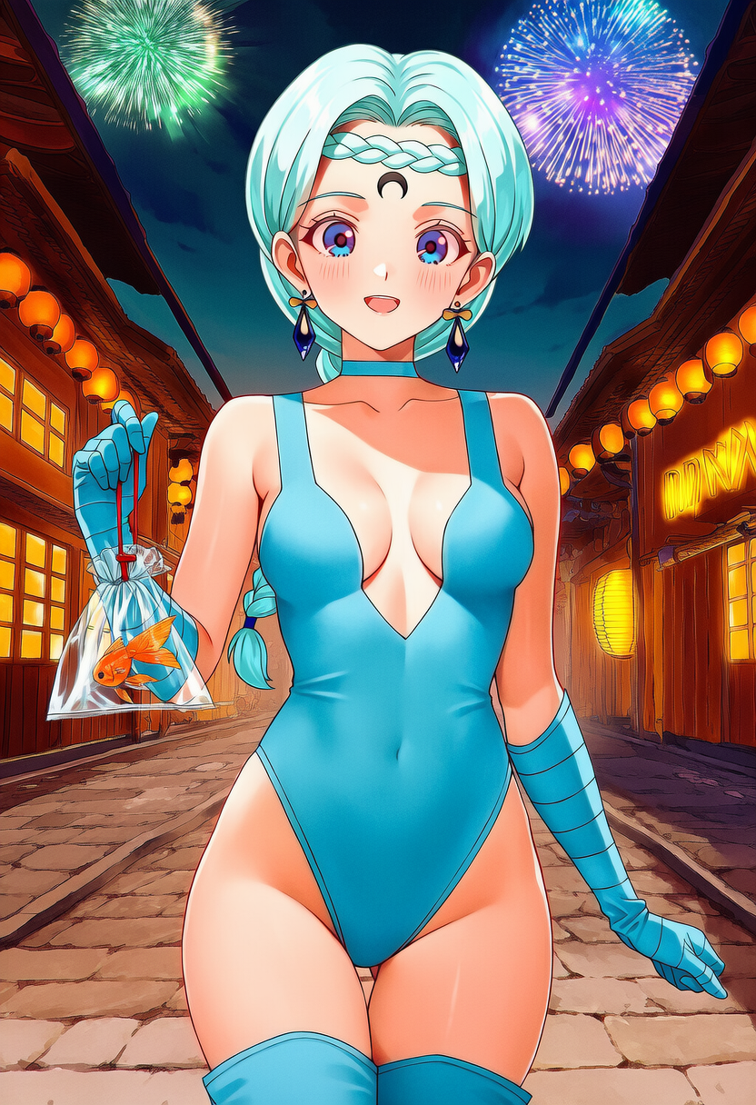 夏祭りを楽しむベルチェ