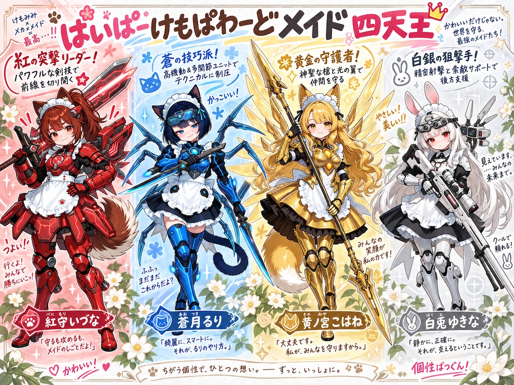 はいぱーけもぱわーどメイド四天王
