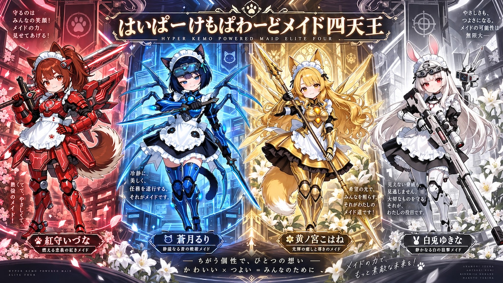 はいぱーけもぱわーどメイド四天王