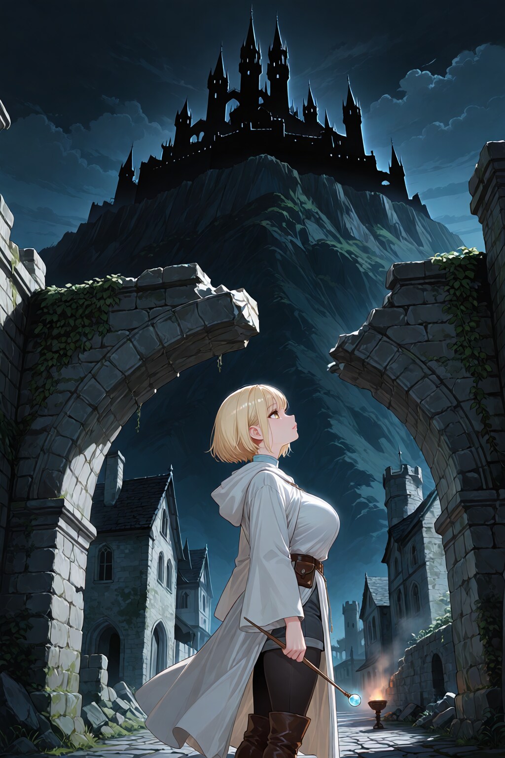 ゲーム世界の旅（悪魔城） | の人気AIイラスト・グラビア