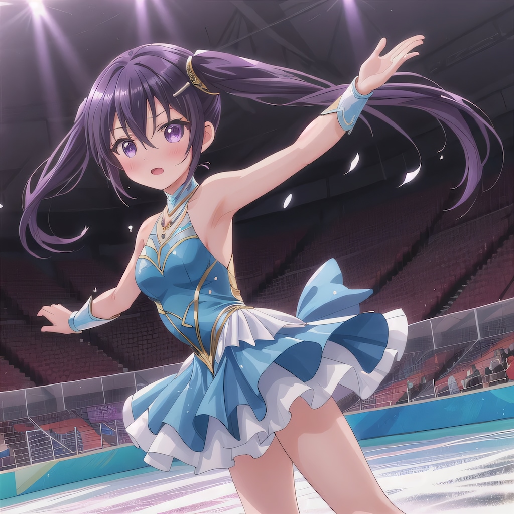 紫髪ロングでフィギュアの少女６