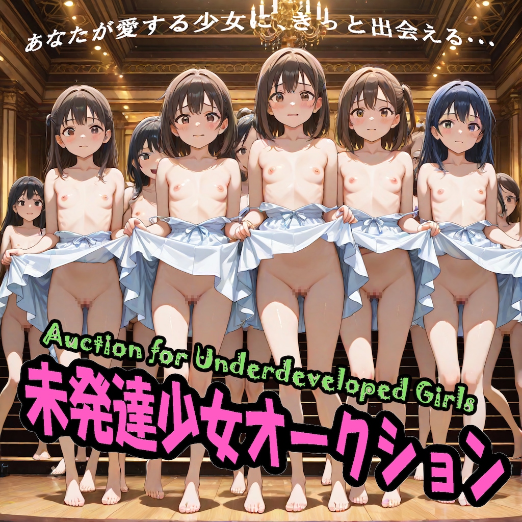 [12枚] Auction for Underdeveloped Girls 未発達少女オークション　あなたが愛する少女に、きっと出会える・・・（ロリっ子大集合・大人向け５５７の１）
