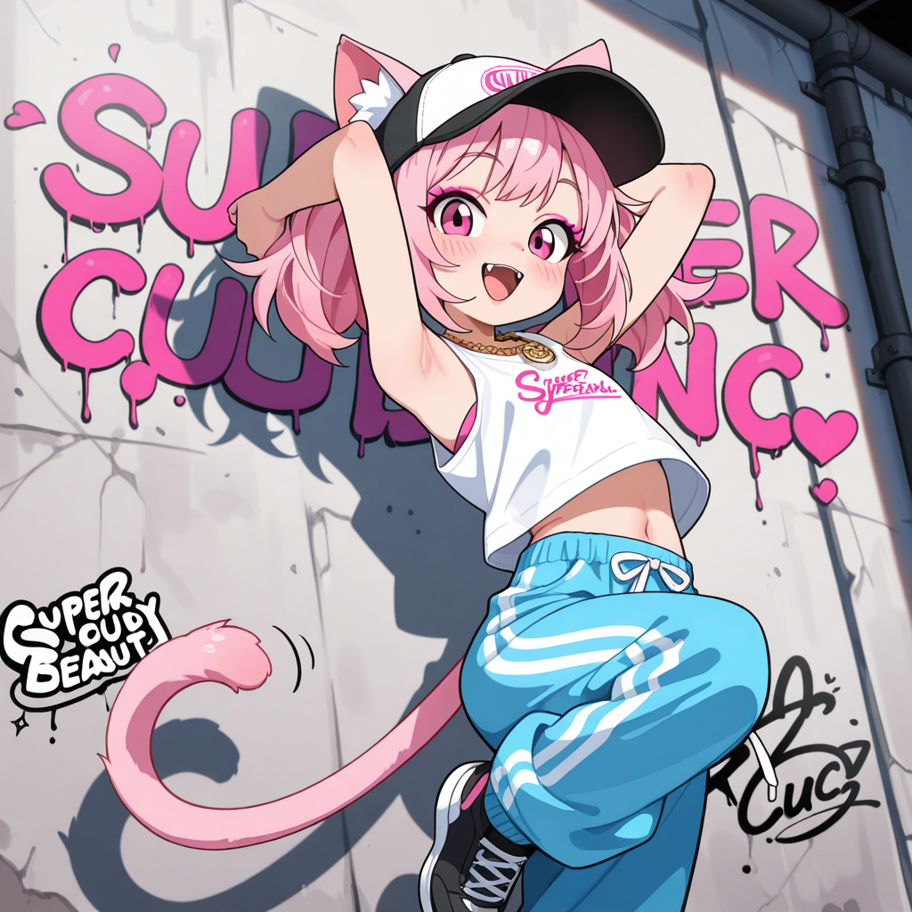 ねこちゃんヒップホップ、パート2 | の人気AIイラスト・グラビア