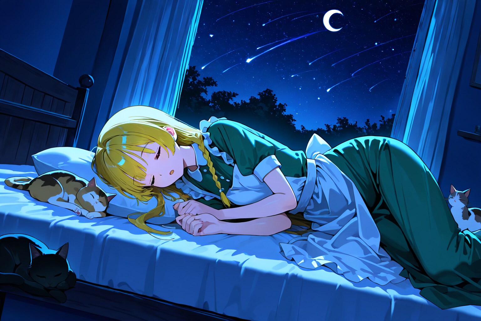 月夜の晩に光る鋭い瞳！