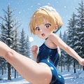 雪と水着IIII 2枚目