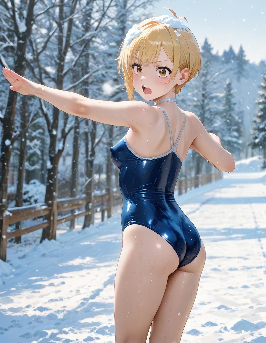 雪と水着IIII