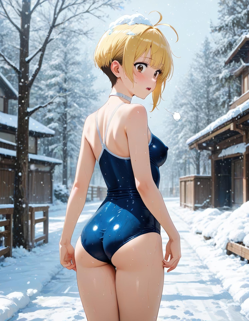 雪と水着IIII