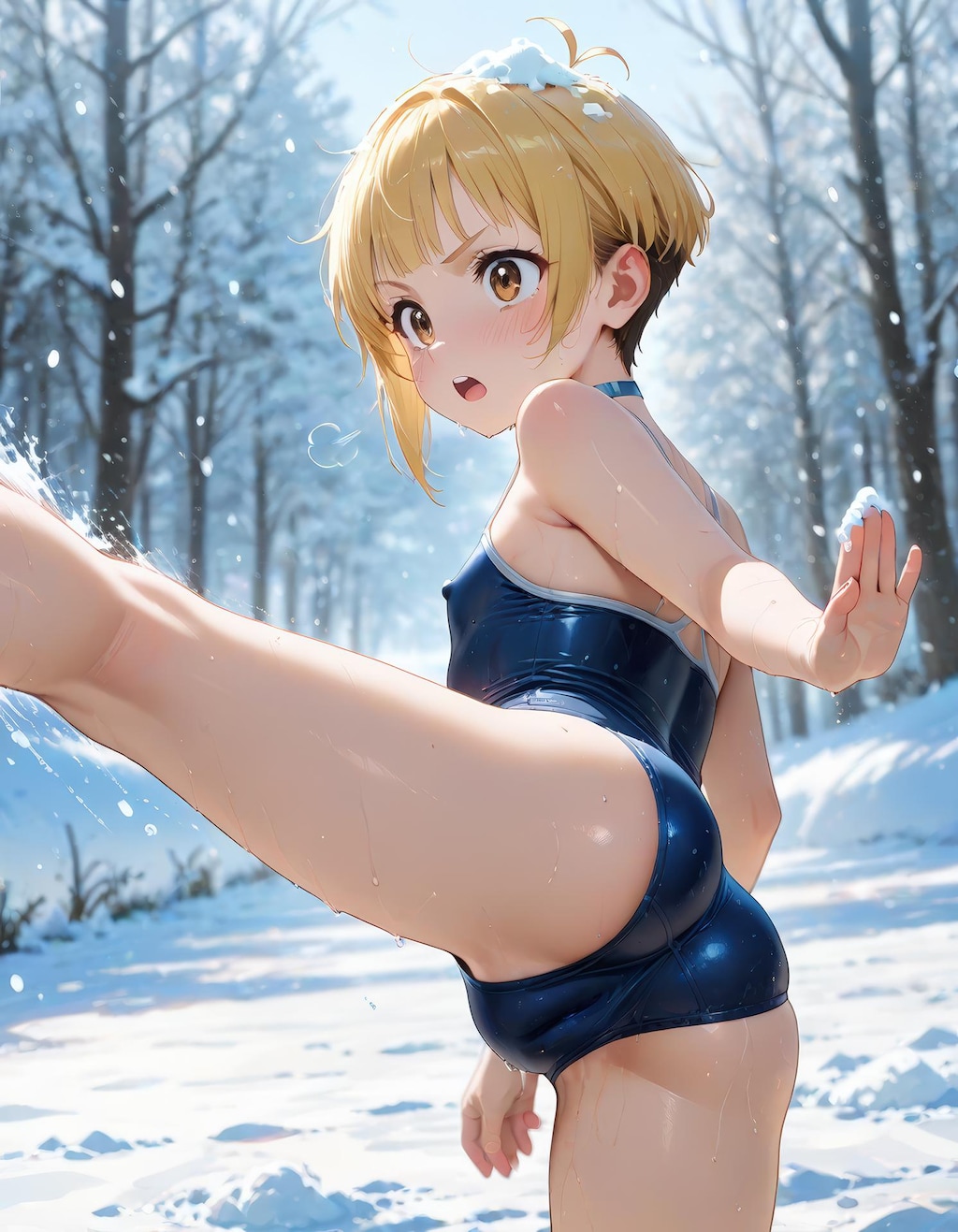 雪と水着IIII