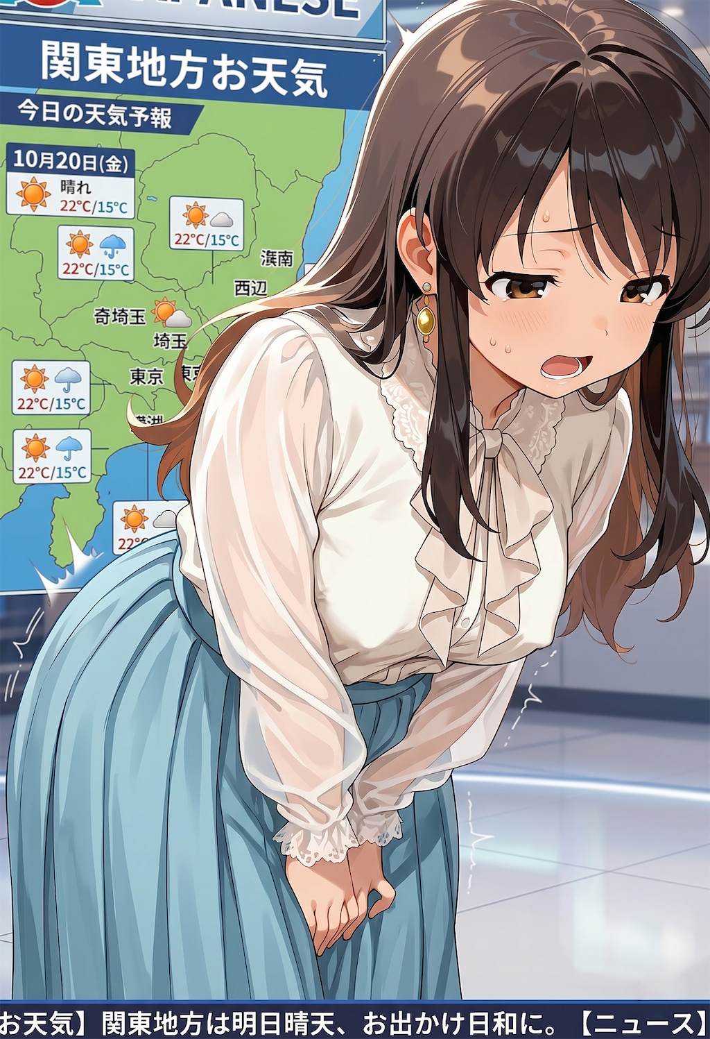 様子のおかしいお姉さん