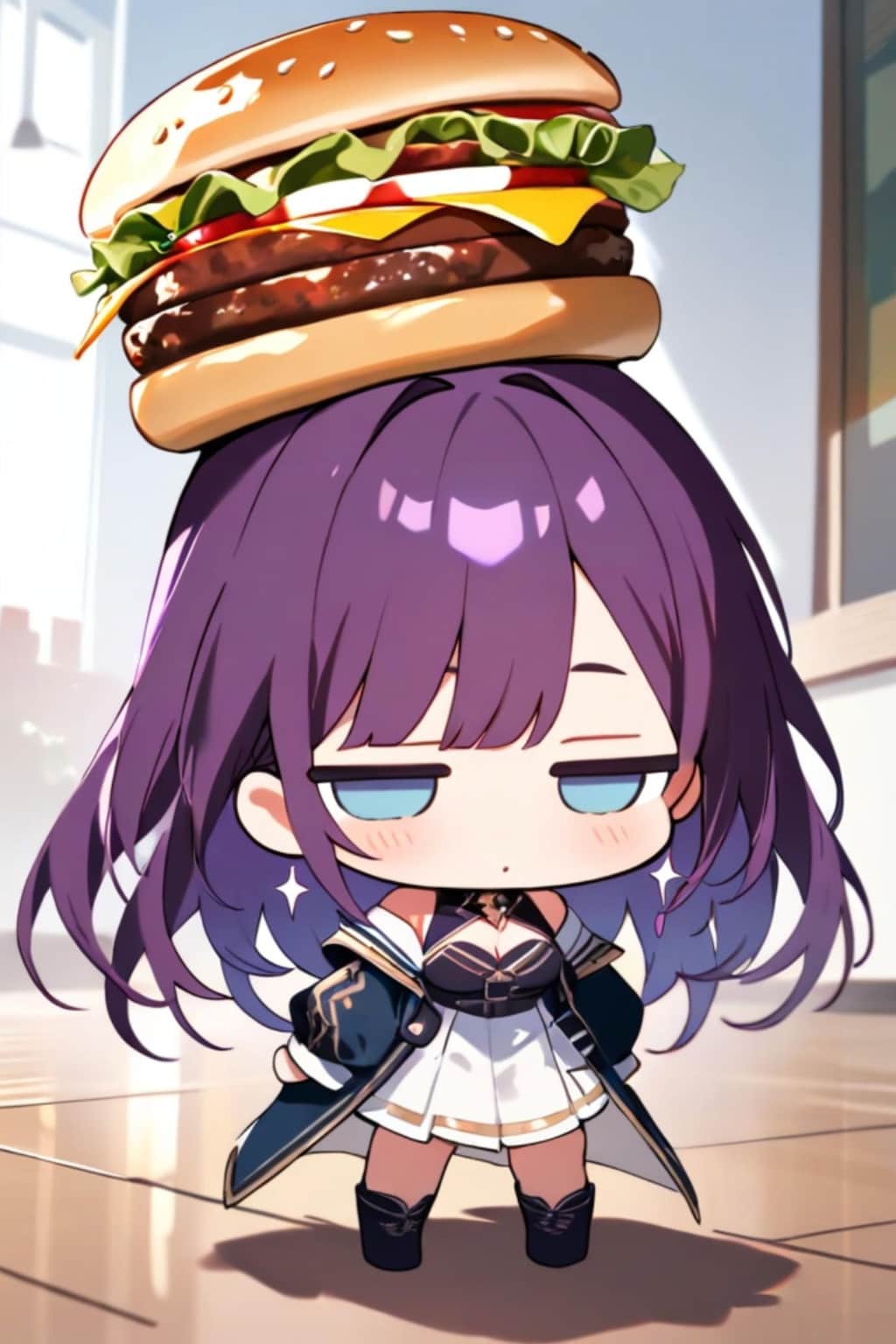 🍔の紫髪ちゃん