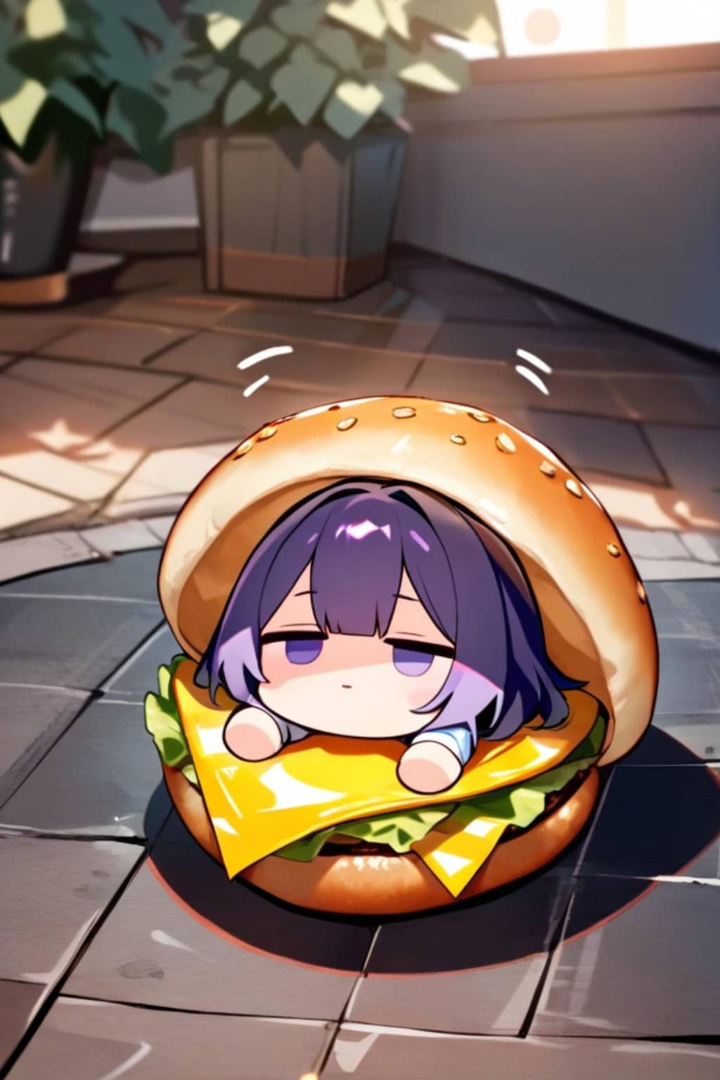 🍔の紫髪ちゃん